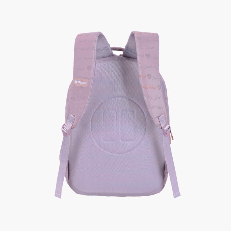 PAUSE Printed Backpack in Light Pink for Girls - Image 2